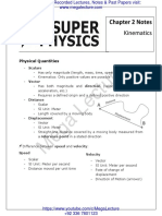 C2 Kinematics Notes