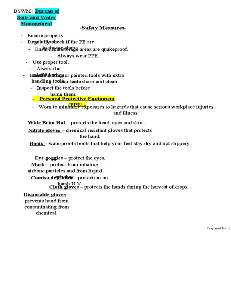 Tle Reviewer PDF Personal Protective Equipment Soil