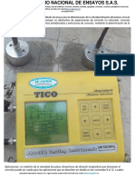 Servicio Determinacion de Fisuras Ultrasonido NTC 4325 ASTM C597