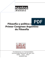 Klappenbach, Hugo - Filosofía y Política en El Primer Congreso Argentino