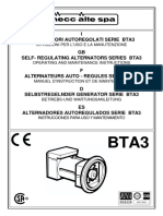 Manuel D'instruction Et de Maintenance Alternateurs Auto-Regules Series BTA3