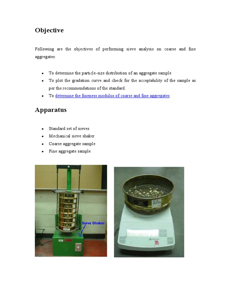 Sieve Analysis Of Fine And Coarse Aggregates Astm C136 Pdf