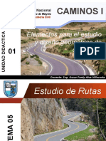 Estudio de rutas y reconocimiento para diseño de carreteras