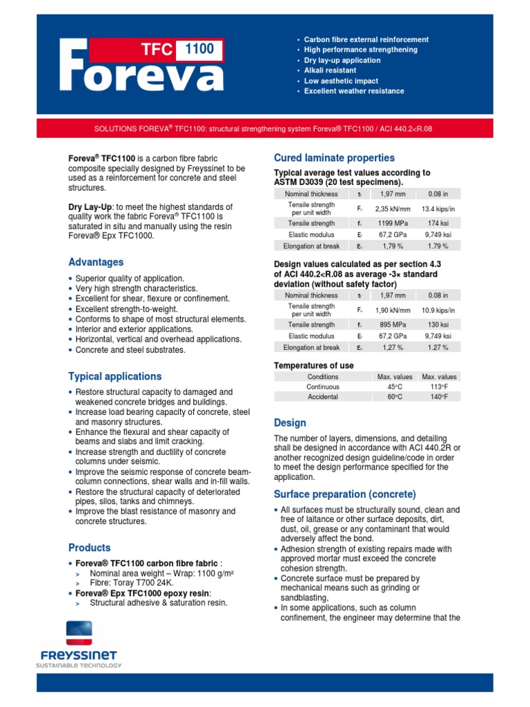 2020 05 10 Foreva Composite TFC1100 ACI EN V2 | PDF