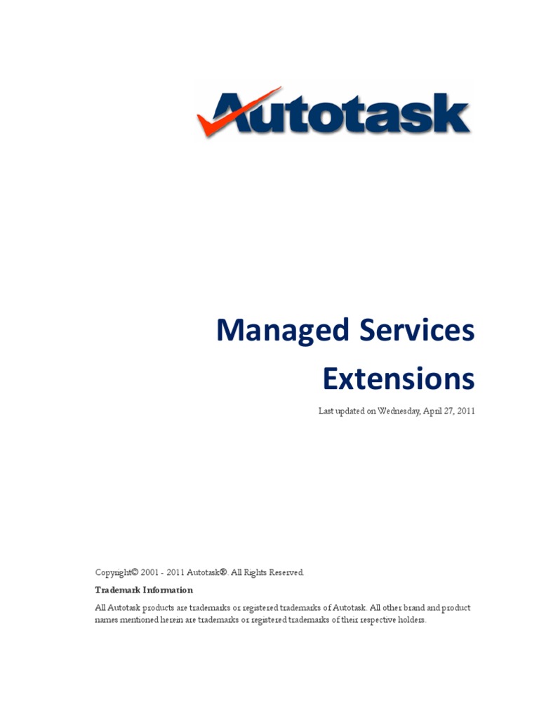 Autotask - Kaseya Guide | PDF | Email | Email Address