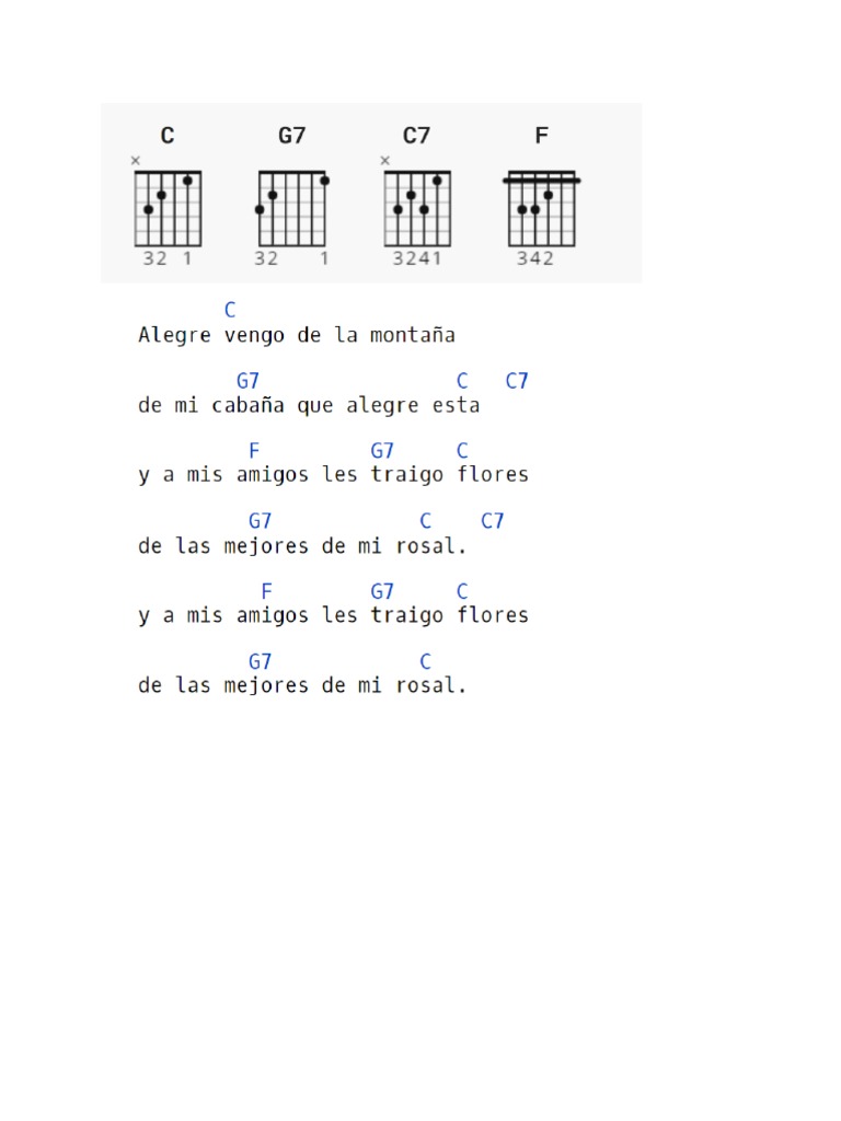 Alegre Vengo Con Acordes PDF