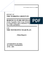 Report on the Working Group on Horticulture Development