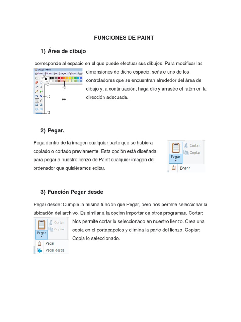 Funciones de Paint PDF