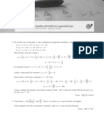 Sucessões geométricas e aritméticas