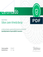 Certificado: Edison Javier Almeida Baroja