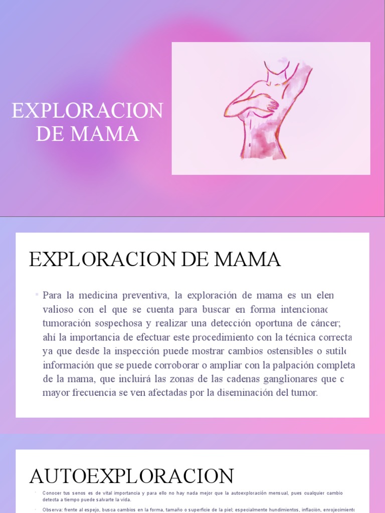 Guía de Autoexploración Mamaria | PDF | Pecho | Cáncer de mama