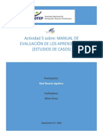 Actividad5 - RaulRosario - EstudioDeCasos - Manual de Evaluación de Los Aprendizajes