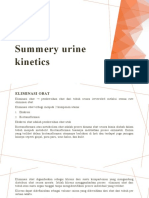 Summery urine kinetics