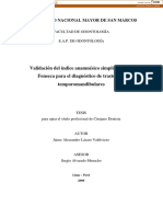 Validación del índice anamnésico de Fonseca
