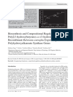 Biosynthesis and compositional regulation of PHBcoPHH in recombinant Ralstonia eutropha Tsuge2004