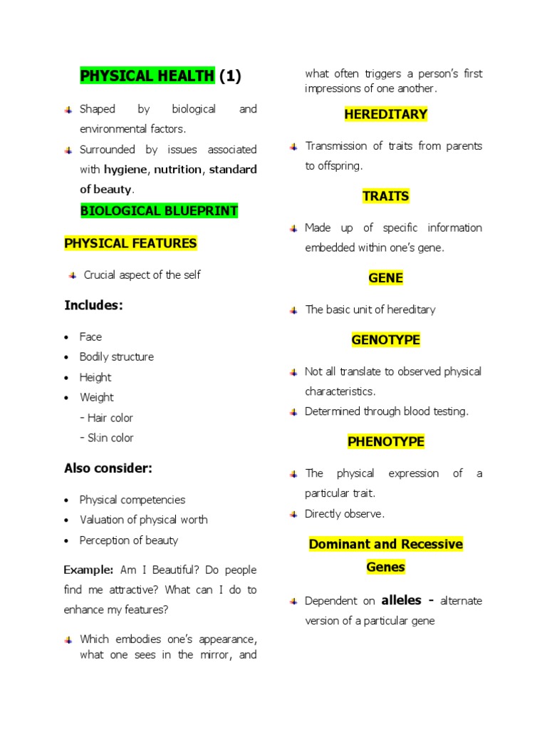 UTS exam PDF Phenotypic Trait Gene