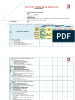 Planificación curricular anual 2022 de cuarto grado