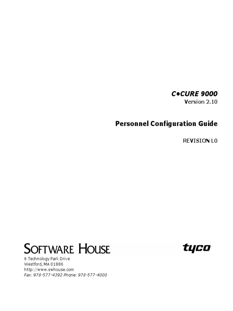 Ccure-9000-V2 10-Personnel-Config rl0 LT en | PDF