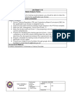 Job Sheet 1.1-2 Develop Training Needs Analysis Form