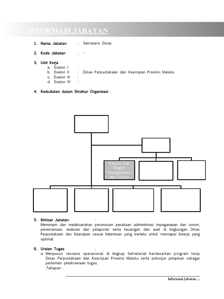 Tugas dan Tanggung Jawab Sekretaris Dinas | PDF