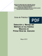 Guía de Práctica Clínica: Detección y Manejo Del Maltrato en Los Adultos Mayores en Primer Nivel de Atención