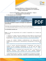 Guía de Actividades y Rúbrica de Evaluación - Unidad 1 - Fase 2 - Necesidades de Aprendizaje