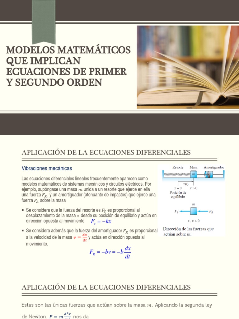Aplicacion sistema mecanico pdf oscilaci n ecuaciones