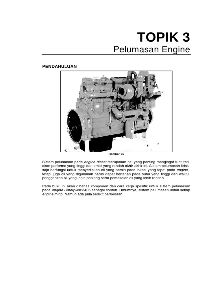 Komponen dan Fungsi Sistem Pelumasan Mesin | PDF
