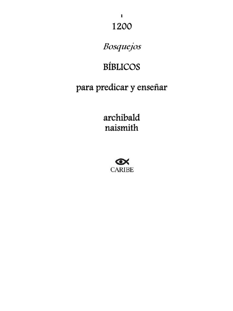 1200 Bosquejos Biblicos para Predicar PDF