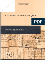 Compagnon. O Trabalho Da Citação