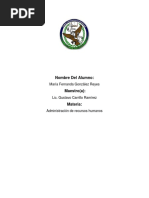 Tarea Administracion de Recursos Humanos