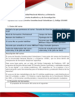 Syllabus del curso Derecho Constitucional Colombiano I