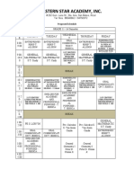 Proposed Schedule