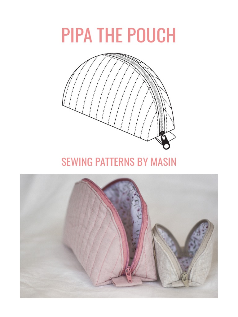 PDF Pattern Pipa The Pouch PDF Seam (Sewing) Sewing