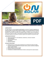 Hoja informativa de On Solar