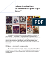 La Propaganda en La Actualidad - ¿Cómo Se Ha Transformado para Seguir Manipulándonos