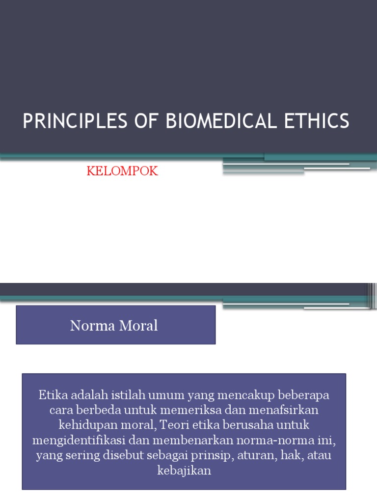 Principles of biomedical ethics pdf