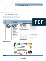 3° Grado - Actividad Del Dia 14 de Setiembre