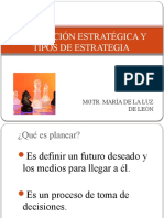 Planeación Estratégica y Tipos de Estrategia