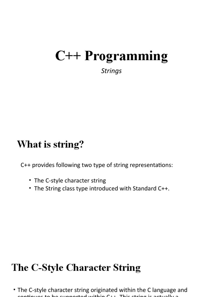 C++ Strings | PDF