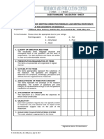 Instrument Evaluation Sheet