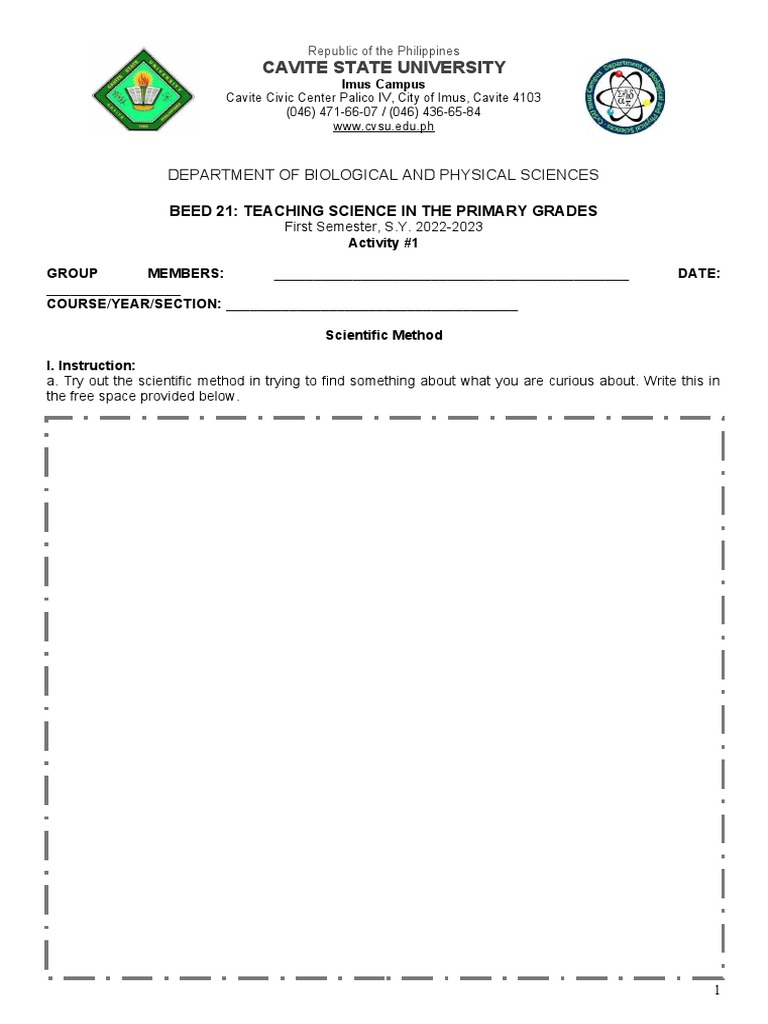 Teaching Science: Scientific Method Activity | PDF | Career & Growth
