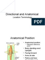 Directional and Anatomical Terminology