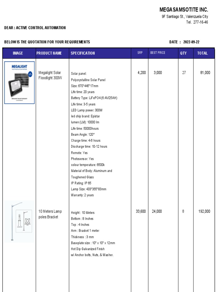 Megalight 2 | PDF | Manufactured Goods | Equipment