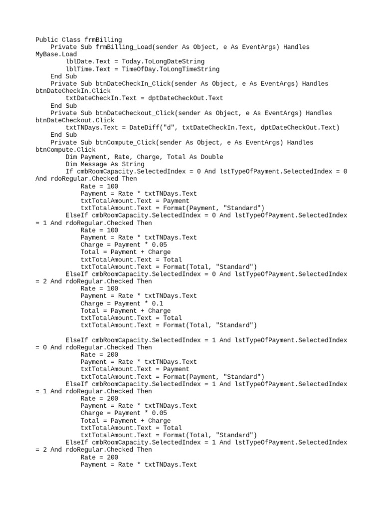 Billing PDF
