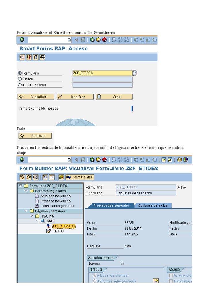 Cómo usar Smartforms en ABAP | PDF | Programación de computadoras ...