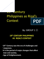 Group 1 - 19th Century PH As Rizal's Context
