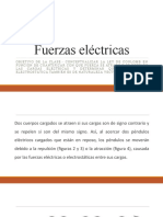 Fuerzas eléctricas entre cargas según la ley de Coulomb