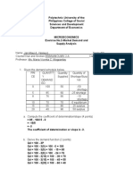 Microeconomics Exercise No. 3 Market Demand and Supply Analysis