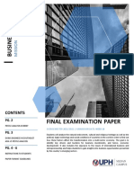 Business Study Mission - Final Examination Individual Paper